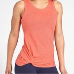 Athleta Knot Zephyr Tank Top Coral 100% Linen Sz S Photo 0