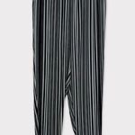 The Comfy  USA Pull on Pants Size Medium Wide Leg Striped Flowy Whimsigoth Black Photo 0
