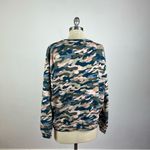 The Upside Sid Camo Print French Terry Crewneck Sweatshirt Green Size XS Photo 4