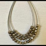 Silver tone Wire teardrop beaded earrings Photo 2