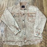 Black Label  by C’est Toi NWOT oversized brown distressed denim jacket. Size M Photo 2