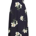 Olivia Grey Navy Maxi Floral Dress Size Large juniors Photo 2