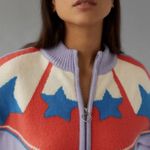 Urban Outfitters Western  BDG Jesse Half-Zip Sweater Xs  Lavender Stars Photo 6