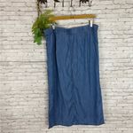 J. Jill Denim Faux Button Down Maxi Skirt Blue Size M Photo 3