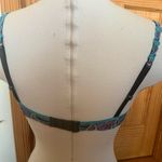 Allande Fine French Lingerie intricate floral detailing lace silk bows size 34c Blue Photo 3