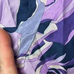 Art Dealer 100% Silk Purpal floral pearl button front blouse sz XS Purple Photo 9