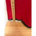 Oscar de la Renta  Pink Label Red Satin Lace Trim Slip Chemise Nightgown Dress M Photo 2