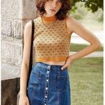 Urban Outfitters  BDG Blue Denim Button-front Retro 70s A-line Mini Skirt M Photo 0