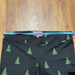Tipsy Elves  Womens Christmas Tree Leggings Shiny Black Green Size Large Festive Photo 6