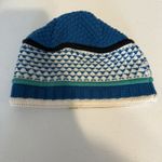 Smartwool Knit Merino Wool Blend Hat Winter Beanie Blue Cream Green Photo 1