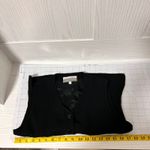 Vintage Casual Corner Black V Neck Button Front Vest Quiet Luxury Women Size 2 Photo 5