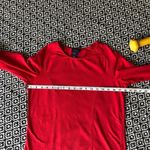 Bill Blass 90s Vintage Red Stretch Top 3/4 Sleeves Photo 2