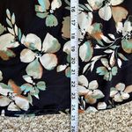 The Limited 🦋  Black Teal Floral Short Sleeve Blouse Small Photo 5