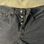 Levi's  501 Black Denim Cutoff Shorts Button Fly High Rise Size 31 Boho Grunge Photo 5