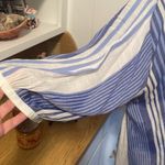 Robert Louis ❄️❄️❄️3 for 12$❄️❄️❄️Blue and White Striped 3/4 Sleeve Blouse Photo 3