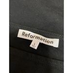 Reformation  Quinley Black Sleeveless High Neck Asymmetric Ruffle Tank Dress L Photo 4