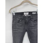 Frame  Le Skinny de Jeanne Black Distressed Noir Low Rise Skinny Denim Jeans 24 Photo 6