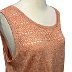 St. John Sport Tank Top Womens L Orange Knit Wool Blend Crochet Yacht Old Money Photo 1