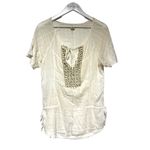 Billabong Swim Cover Sheer Cream W/Gold Grommet Detail Tie Waist Large Photo 1