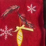 Women’s Vintage Christmas Holiday Editions Knit Embroidered Vest XL EUC Red Photo 4