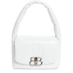 Balenciaga Small Monaco Leather Shoulder Bag Optic White NEW 7878962AA3Z Photo 0