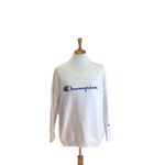 Champion  Power-Blend Fleece Boyfriend Sweatshirt White Size 1X Photo 1