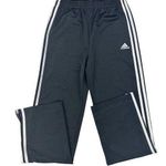 Adidas - Essentials Warm Up Open Hem 3 Stripes Track Pants in Black & White Photo 0