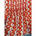 Vanessa Virginia Anthropologie Women's Top Size 0 Orange White Blouse Geo Print Photo 2