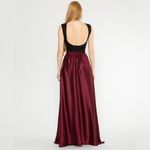 Anthropologie $298 Ripley Rader Magenta Satin Ashley Formal Dress Maxi Gown Black Size XS Photo 2