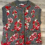 ZARA Floral Jacquard Chunky Knit Vest Sleeveless Sweater size Small Photo 0