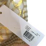 Rebecca Vallance NWT Almeria One‑Shoulder Mini Dress Ivory Checked Silk Blend XS Gold Size 14 Photo 9