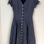 Gal Meets Glam  6 Lenna Linen Blue Button-Down Midi Dress Photo 2