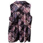 Vera Wang Simply Vera Purple Pink Black Sleeveless Blouse Size Small Photo 1