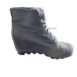 Sorel PDX Wedge Ankle Boots Canvas Lea Lace Up Size 9 Photo 1
