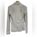 Lululemon  Women's‎ Gray Athletic Jacket Thumb Holes Hood Ribbed Size 8 Photo 1