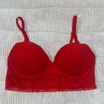 PINK - Victoria's Secret MOVING SALE-VS PINK Red Lace Wired Bra Photo 3