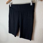 Rag and Bone  Black Knit Ribbed High Rise Bike Shorts SMALL Photo 2
