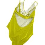 Old Navy Womens Ribbed Front Keyhole Cutout Back One Piece Swimsuit Green Small Photo 2