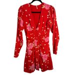 Free People Date Night Strawberry Combo Pink Floral Mini Dress Size XS Photo 8