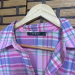 Ralph Lauren Lauren  Pink‎ Plaid Button Up Night Gown Size Medium Photo 5
