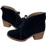 Caslon * Booties Womens 35 Black Suede Leather Ankle Heeled Whimsigoth Festival Photo 7