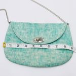 l*space Aqua Teal Blue Dye Silver Chain Crossbody Festival Bag Purse Photo 3