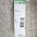 Covington  Size L Gold Metallic 3/4 Sleeve Crew Neck Sweater Cream Textured Front Photo 6