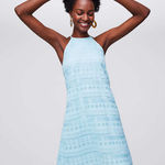 Ann Taylor Ann Taylor LOFT Womens Dress Sz 8 Aqua Blue Lace Halter Sleeveless NEW Photo 0