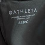 Athleta  Leopard High Neck Bikini Swim Top Dark Multi SIZE 34B 34C Photo 4