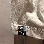 Puma Racer Back Tank White Silver Logo Sleeveless Tank Size Small Athletic Photo 3