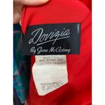 Vintage 1980s Red Beaded Floral Chiffon Gown Donzia Drop Waist Glam Dynasty Size 14P Photo 4