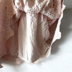 Young Fabulous and Broke YFB Pink Eyelet Embroidered Kimono Sleeve Dress L Photo 5