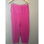 Free People  Size M Pink Lounge Pants Raw Edge Cinch Waist - New Photo 5
