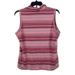 Lily’s Of Beverly Hills Sleeveless Collar Red Striped V Photo 1